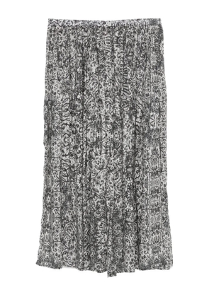 Faliero Sarti pleated floral-print skirt - Black