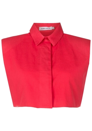 Gloria Coelho cropped sleeveless shirt - Red