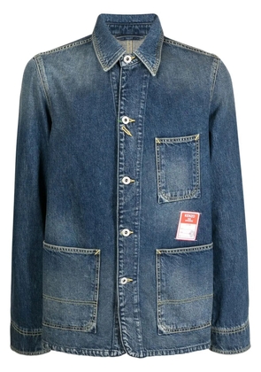 Kenzo logo-patch denim jacket - Blue