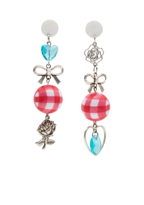 Amir Slama Bijoux bow heart-motif drop earrings - Multicolour