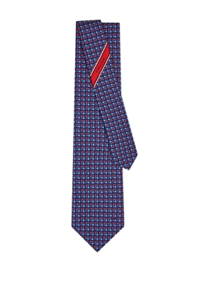 Ferragamo lollipop-print silk tie - Blue