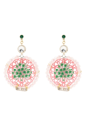 Amir Slama Bijoux clover pendant earrings - Pink