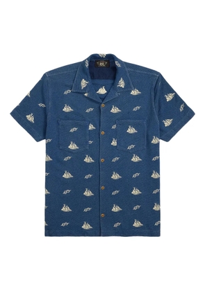 Ralph Lauren RRL nautical-print short-sleeve shirt - Blue