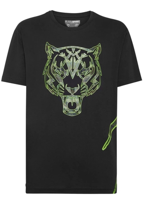 Plein Sport logo-print cotton T-shirt - Black