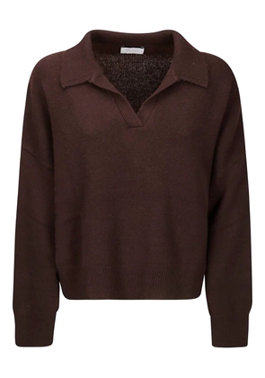 be you polo-collar sweater - Brown