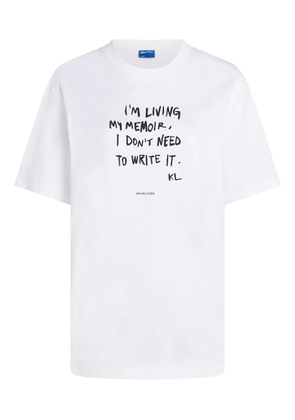Karl Lagerfeld Jeans slogan-print organic-cotton t-shirt - White