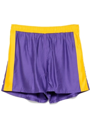 BODE satin field shorts - Purple
