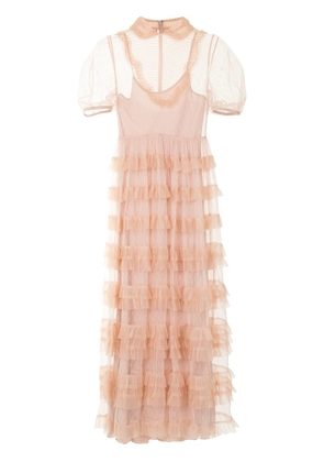 RED Valentino point d'esprit ruffled dress - Pink