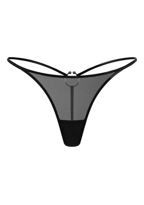 Zhilyova Dune semi-sheer tulle thong - Black