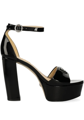 GUESS USA 120mm leather sandals - Black
