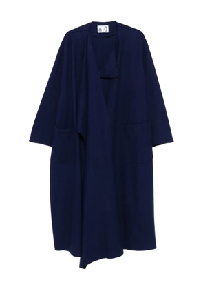 Niu scarf overcoat - Blue
