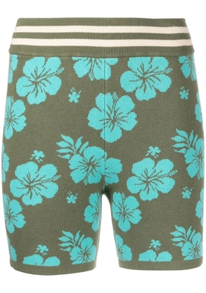 The Upside Aloha-knit spin shorts - Green