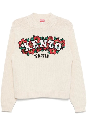Kenzo x Verdy logo-patch sweater - Neutrals