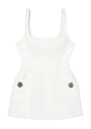 Blumarine embellished-pocket mini dress - White