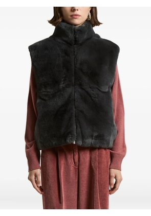 Peserico high-neck zip-fastening waistcoat - Grey