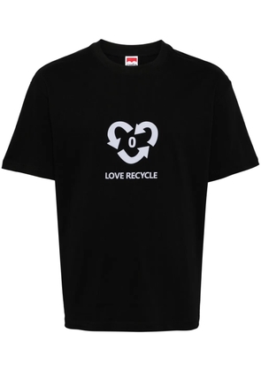 Ground Zero slogan-print cotton T-shirt - Black