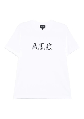 A.P.C. logo-print organic cotton T-shirt - White