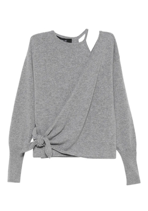 Federica Tosi knotted side-cut sweater - Grey