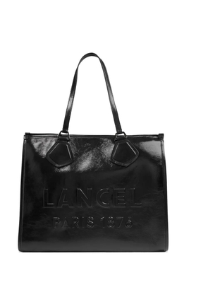 Lancel large embossed-logo tote bag - Black