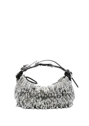 Innerraum pearl-embellished buckle shoulder bag - Silver