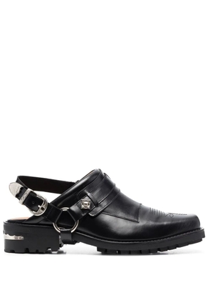 Toga Virilis leather slingback loafers - Black
