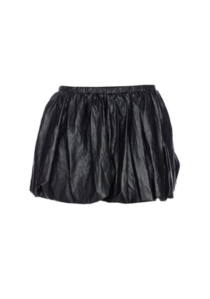 Ele faux-leather bubble mini skirt - Black