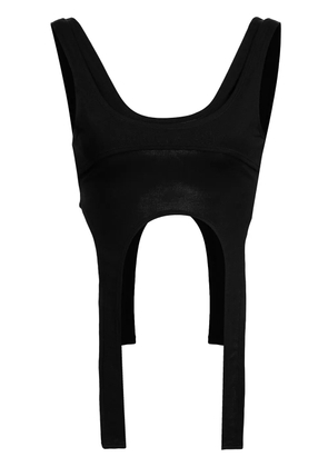 HELIOT EMIL U-neck cropped tank top - Black