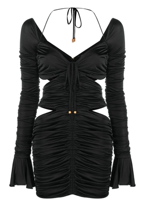 Blumarine cut-out ruched minidress - Black