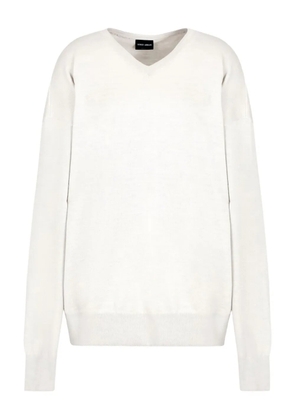 Giorgio Armani V-neck long-sleeve sweater - Neutrals
