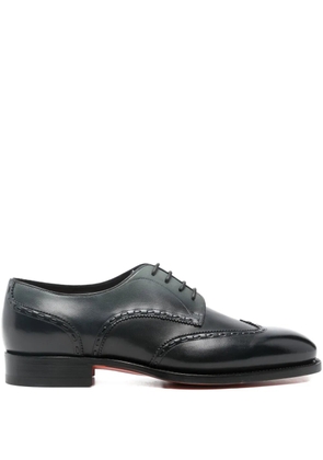 Santoni wingtip derby shoes - Black