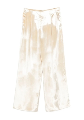 Alberta Ferretti pleated straight trousers - Neutrals