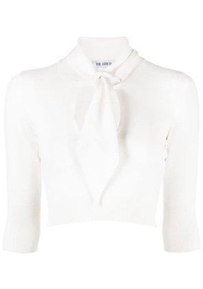 The Attico pussybow cut-out top - White