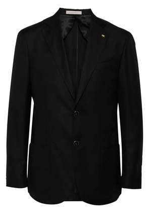 Corneliani brooch-detail single-breasted blazer - Black