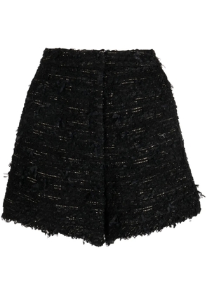SHIATZY CHEN tweed high-waist shorts - Black