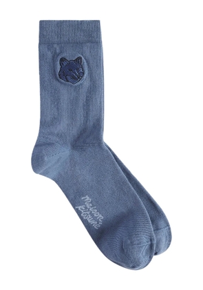 Maison Kitsuné Fox Head socks - Blue