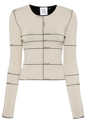 VETEMENTS intarsia-knit long-sleeved top - Neutrals
