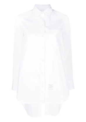 Thom Browne cross-strap belted waist shirt - White