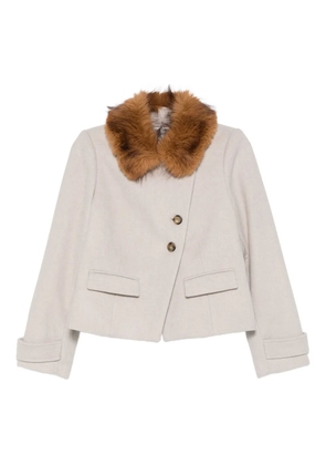 Ba&Sh Terry button-fastening coat - Neutrals