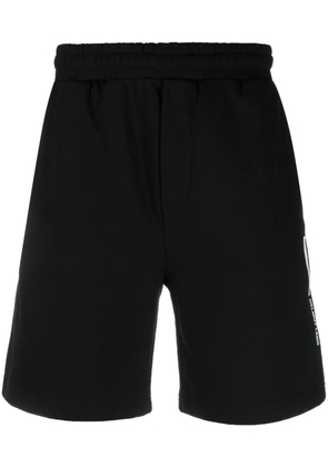 Helmut Lang logo-print cotton track shorts - Black