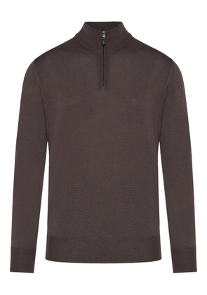 Canali wool polo shirt - Brown