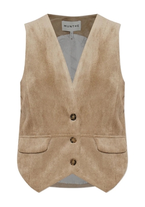 MUNTHE Lillian corduroy waistcoat - Brown