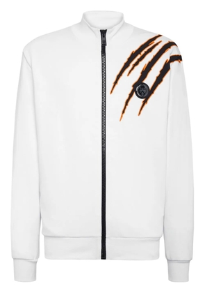 Plein Sport logo-appliqué track jacket - White