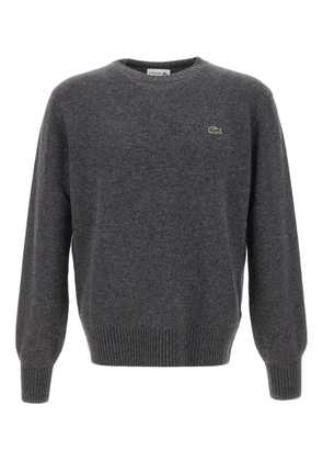 Lacoste embroidered crew-neck sweater - Grey