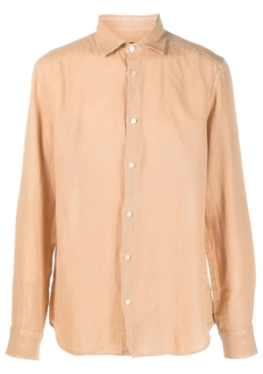 Peuterey plain linen shirt - Neutrals