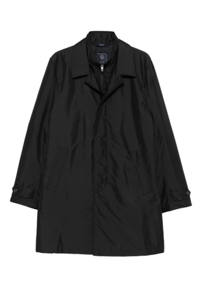 Fay zip-front button-cuff coat - AXXB999 BLACK