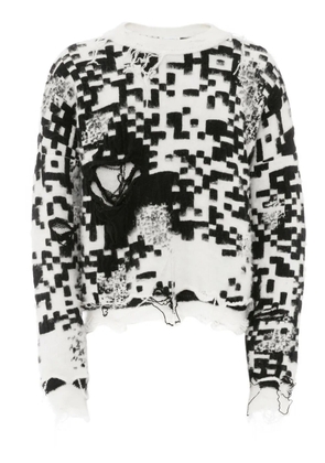 JW Anderson QR-code knit jumper - White