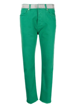 Alexandre Vauthier embellished-band jeans - Green