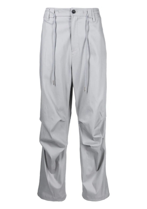 SONGZIO ruched drawstring straight-leg trousers - Grey