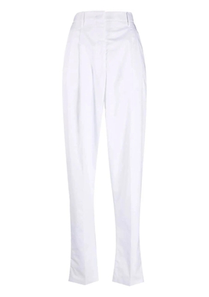 Nº21 high-waisted tapered trousers - White