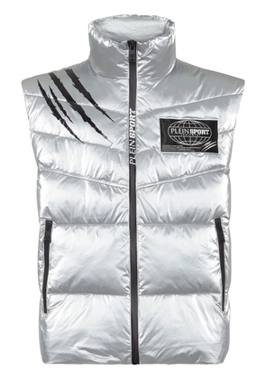 Plein Sport printed padded vest - Silver